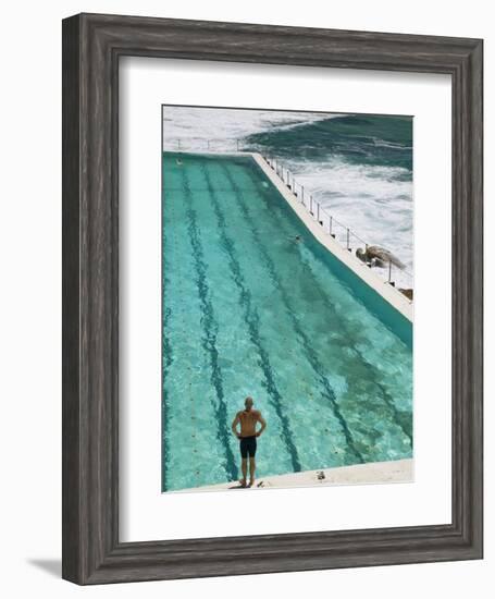 New South Wales, Sydney, Bondi Beach, Bondi Icebergs Swimming Club Pool, Australia-Walter Bibikow-Framed Photographic Print