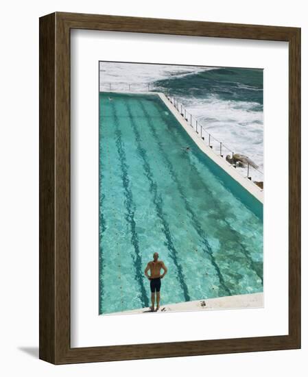 New South Wales, Sydney, Bondi Beach, Bondi Icebergs Swimming Club Pool, Australia-Walter Bibikow-Framed Photographic Print