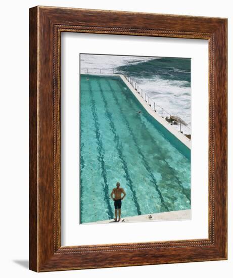 New South Wales, Sydney, Bondi Beach, Bondi Icebergs Swimming Club Pool, Australia-Walter Bibikow-Framed Photographic Print