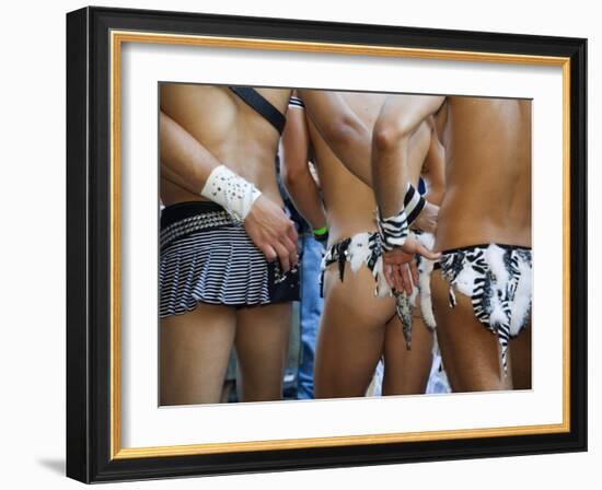 New South Wales, Sydney, Racy Outfits and Good Looking Bodies at the Annual Sydney Gay and Lesbian -Andrew Watson-Framed Photographic Print