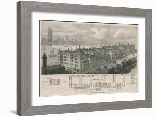 New St Thomas's Hospital, Opened by the Queen Last Wednesday-John Sulman-Framed Giclee Print