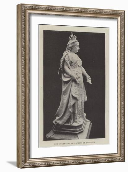 New Statue of the Queen at Brighton-null-Framed Giclee Print