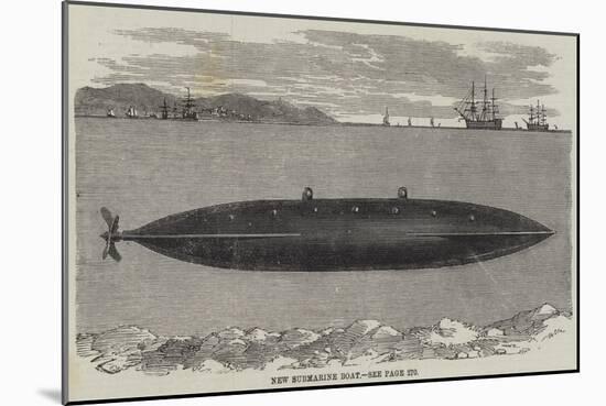 New Submarine Boat-null-Mounted Giclee Print