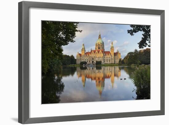 New Town Hall, Maschteich, Machpark, Hanover, Lower Saxony, Germany-Rainer Mirau-Framed Photographic Print