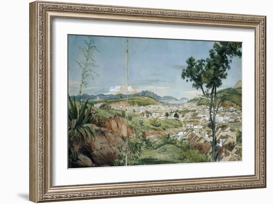 New Town of Rio De Janeiro from the Livramiento, C. 1825-6-Charles Landseer-Framed Giclee Print