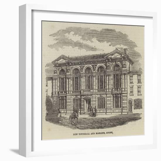 New Townhall and Markets, Rugby-null-Framed Giclee Print