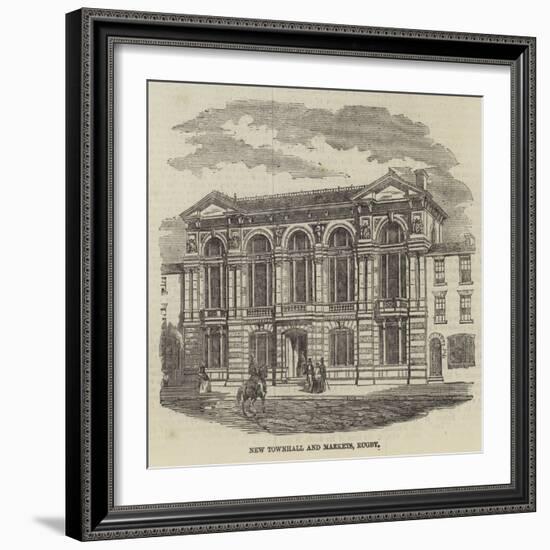 New Townhall and Markets, Rugby-null-Framed Giclee Print