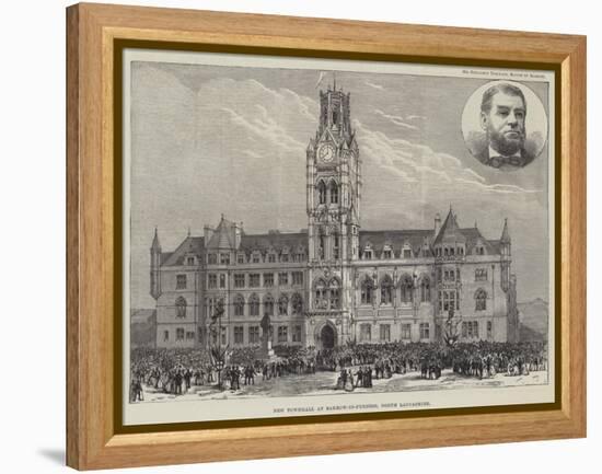 New Townhall at Barrow-In-Furness, North Lancashire-null-Framed Premier Image Canvas