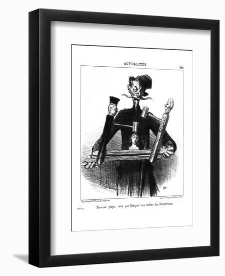 New Toy Presented by Ratapoil to the Children of the Decembrists', from 'Le Charivari'-Honore Daumier-Framed Premium Giclee Print