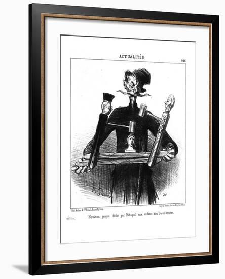 New Toy Presented by Ratapoil to the Children of the Decembrists', from 'Le Charivari'-Honore Daumier-Framed Giclee Print