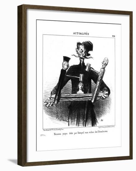 New Toy Presented by Ratapoil to the Children of the Decembrists', from 'Le Charivari'-Honore Daumier-Framed Giclee Print