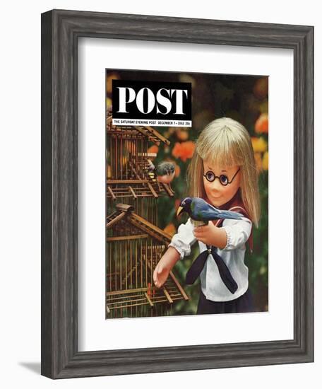 "New Toys 1963," Saturday Evening Post Cover, December 7, 1963-Allan Grant-Framed Giclee Print