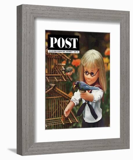 "New Toys 1963," Saturday Evening Post Cover, December 7, 1963-Allan Grant-Framed Giclee Print