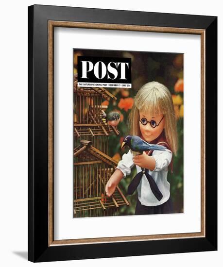 "New Toys 1963," Saturday Evening Post Cover, December 7, 1963-Allan Grant-Framed Giclee Print