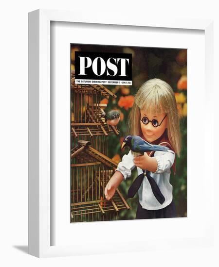 "New Toys 1963," Saturday Evening Post Cover, December 7, 1963-Allan Grant-Framed Giclee Print