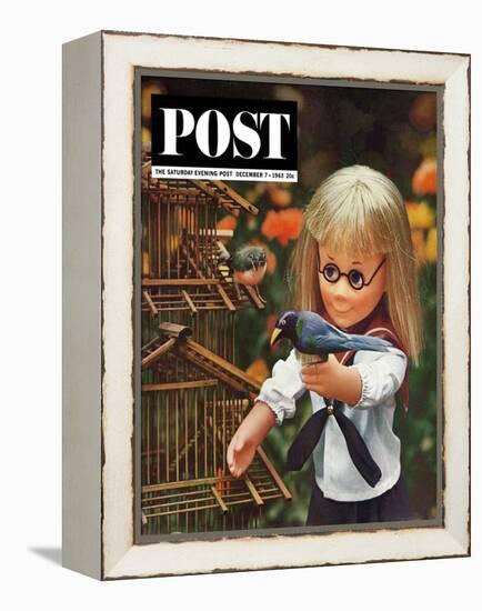 "New Toys 1963," Saturday Evening Post Cover, December 7, 1963-Allan Grant-Framed Premier Image Canvas