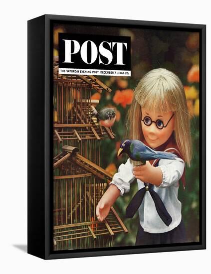 "New Toys 1963," Saturday Evening Post Cover, December 7, 1963-Allan Grant-Framed Premier Image Canvas