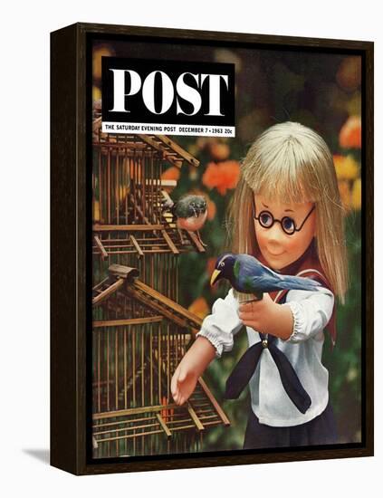 "New Toys 1963," Saturday Evening Post Cover, December 7, 1963-Allan Grant-Framed Premier Image Canvas