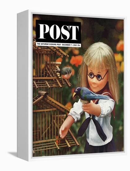 "New Toys 1963," Saturday Evening Post Cover, December 7, 1963-Allan Grant-Framed Premier Image Canvas