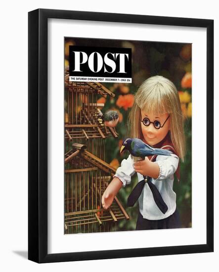 "New Toys 1963," Saturday Evening Post Cover, December 7, 1963-Allan Grant-Framed Giclee Print