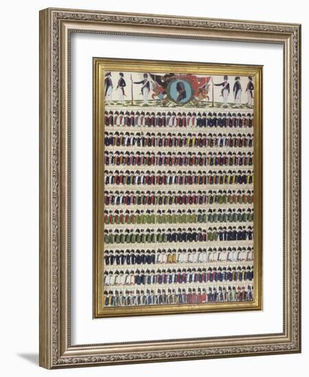 New Uniform Designs for the Royal Prussian Army, 1799-German School-Framed Giclee Print