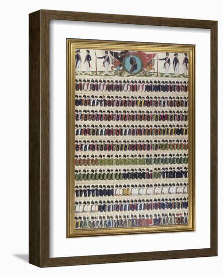 New Uniform Designs for the Royal Prussian Army, 1799-German School-Framed Giclee Print