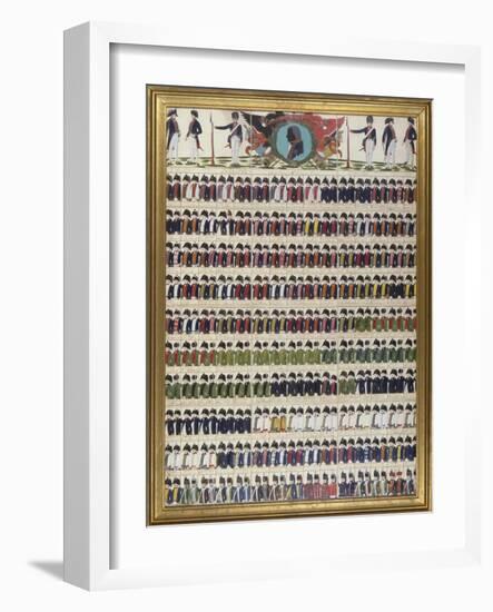 New Uniform Designs for the Royal Prussian Army, 1799-German School-Framed Giclee Print
