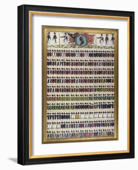 New Uniform Designs for the Royal Prussian Army, 1799-German School-Framed Giclee Print