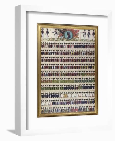 New Uniform Designs for the Royal Prussian Army, 1799-German School-Framed Giclee Print