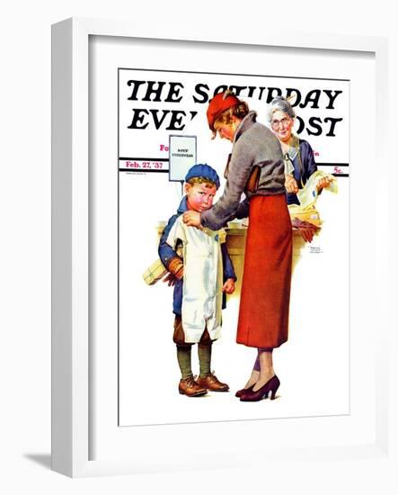 "New Woolies," Saturday Evening Post Cover, February 27, 1937-Frances Tipton Hunter-Framed Giclee Print