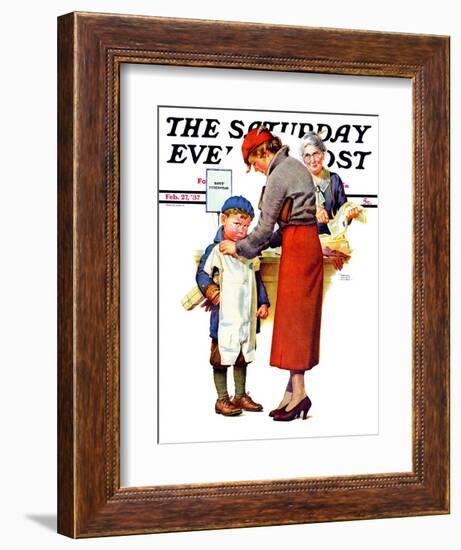 "New Woolies," Saturday Evening Post Cover, February 27, 1937-Frances Tipton Hunter-Framed Giclee Print