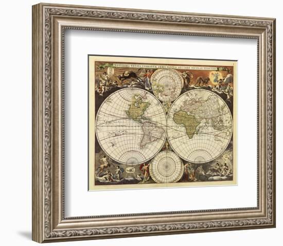 New World Map, 17th Century-Visscher-Framed Art Print