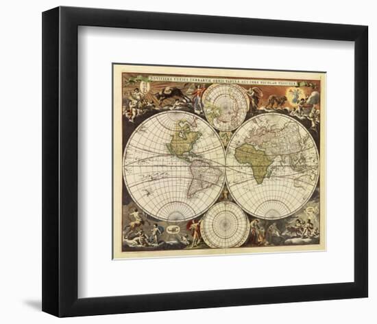 New World Map, 17th Century-Visscher-Framed Art Print