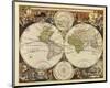 New World Map, 17th Century-Visscher-Mounted Art Print