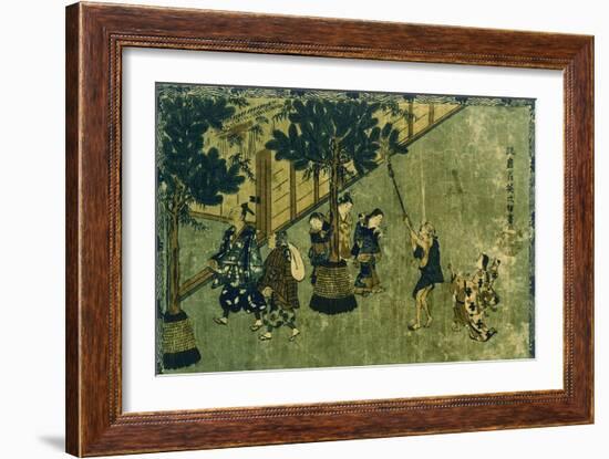 New Year, Colored Print-Itcho Hanabusa-Framed Giclee Print