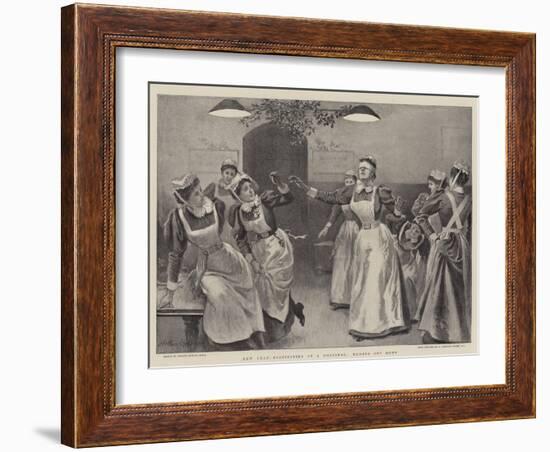 New Year Festivities at a Hospital, Nurses Off Duty-Arthur Hopkins-Framed Giclee Print