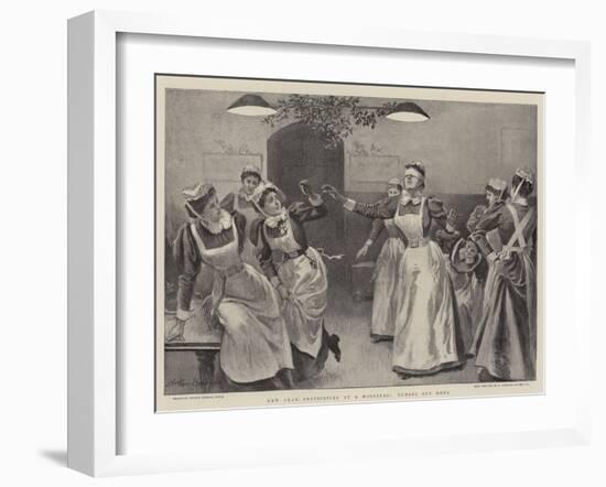 New Year Festivities at a Hospital, Nurses Off Duty-Arthur Hopkins-Framed Giclee Print