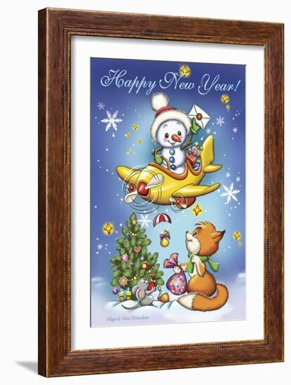 New Year’s Air Mail-Olga And Alexey Drozdov-Framed Giclee Print