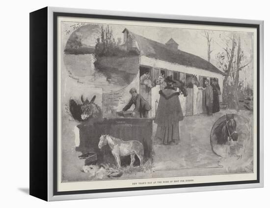 New Year's Day at the Home of Rest for Horses-Henry Charles Seppings Wright-Framed Premier Image Canvas