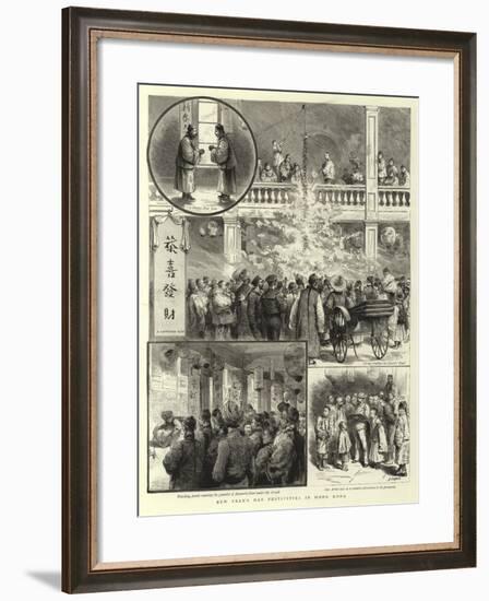 New Year's Day Festivities in Hong Kong-Godefroy Durand-Framed Giclee Print