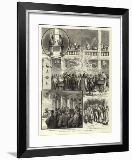 New Year's Day Festivities in Hong Kong-Godefroy Durand-Framed Giclee Print