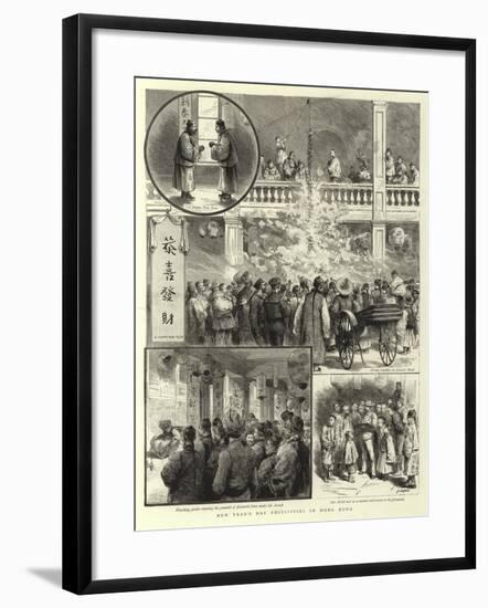 New Year's Day Festivities in Hong Kong-Godefroy Durand-Framed Giclee Print