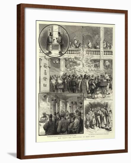 New Year's Day Festivities in Hong Kong-Godefroy Durand-Framed Giclee Print