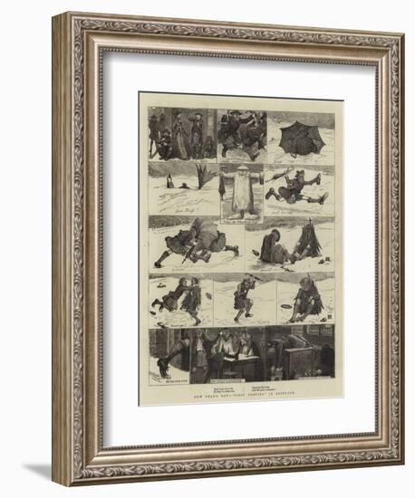 New Year's Day, First Footing in Scotland-null-Framed Giclee Print