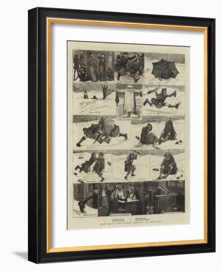 New Year's Day, First Footing in Scotland-null-Framed Giclee Print