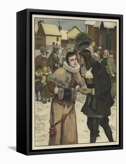New Year's Day in Old New York-George Henry Boughton-Framed Premier Image Canvas