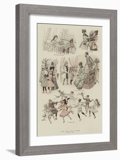 New Year's Day in Paris-null-Framed Giclee Print