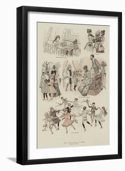 New Year's Day in Paris-null-Framed Giclee Print