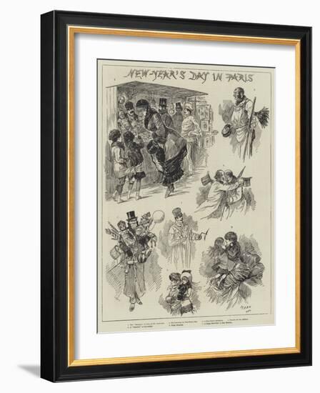 New Year's Day in Paris-null-Framed Giclee Print