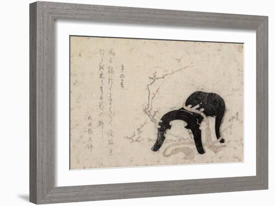 New Year's Day of the Year of Horse, Early 19th Century-Katsushika Hokusai-Framed Giclee Print